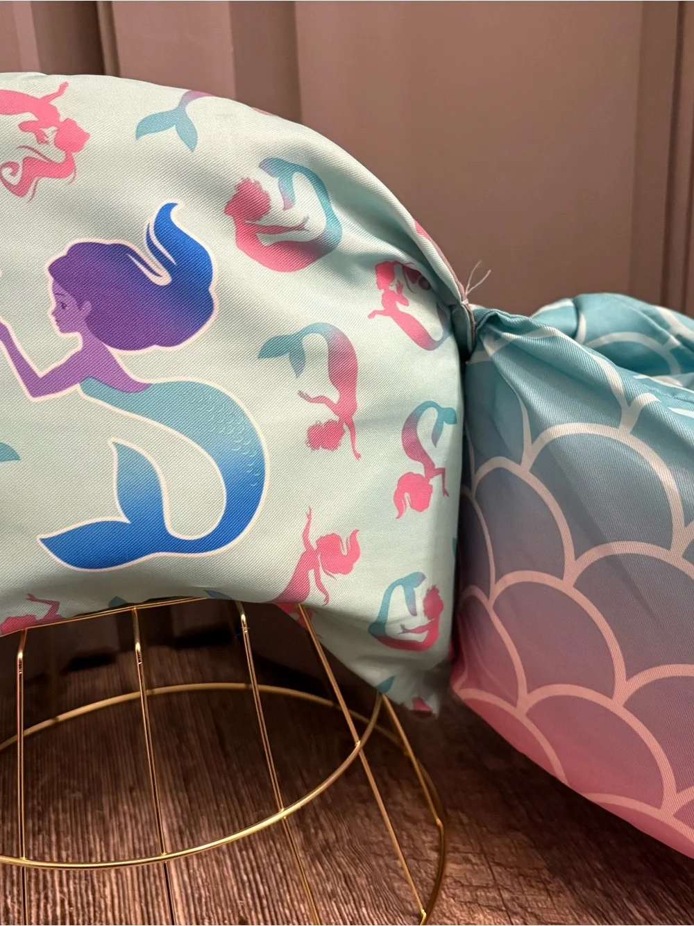 Mermaid Print Kids Swim Arm Bands in Pink and Aqua